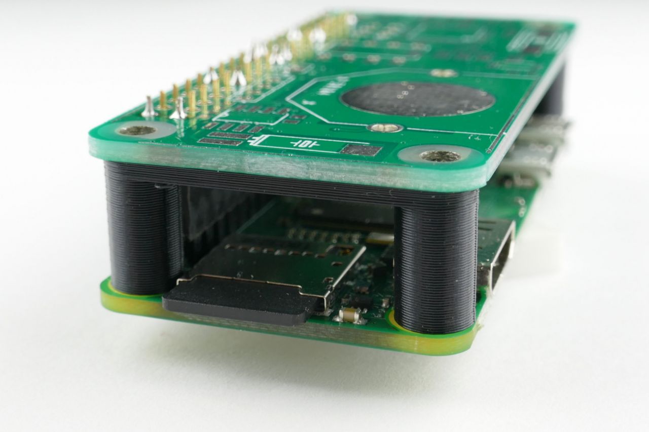 Pi Zero - Spacer eingebaut