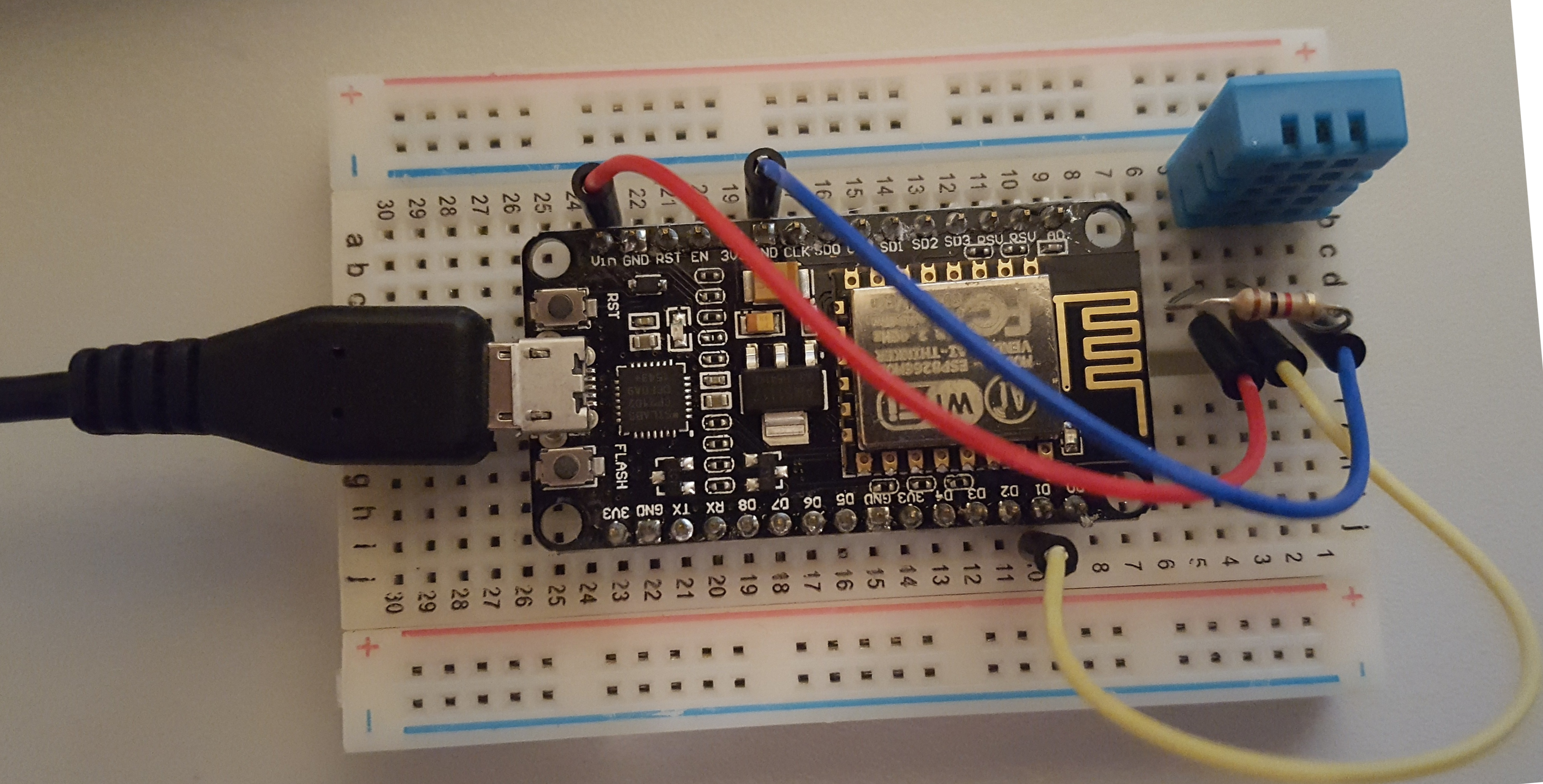 ESP8266 DH11 Testschaltung