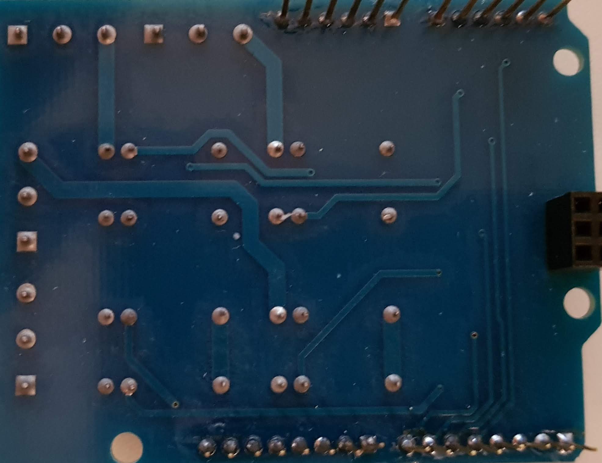 Arduino 4 Relay Zusatzplatine von Unten