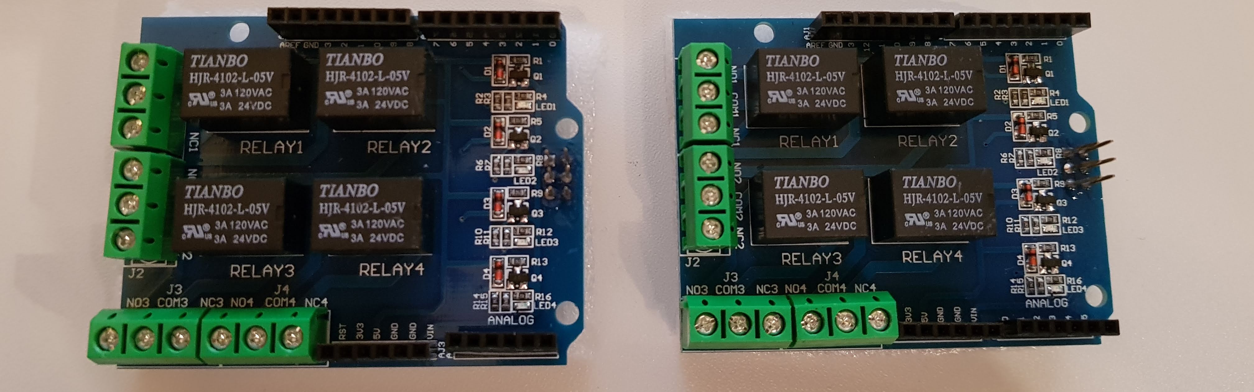 Arduino 4 Relay Zusatzplatine Banner