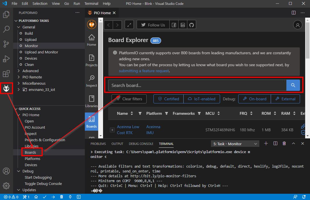 PIO - NodeMCU Installieren