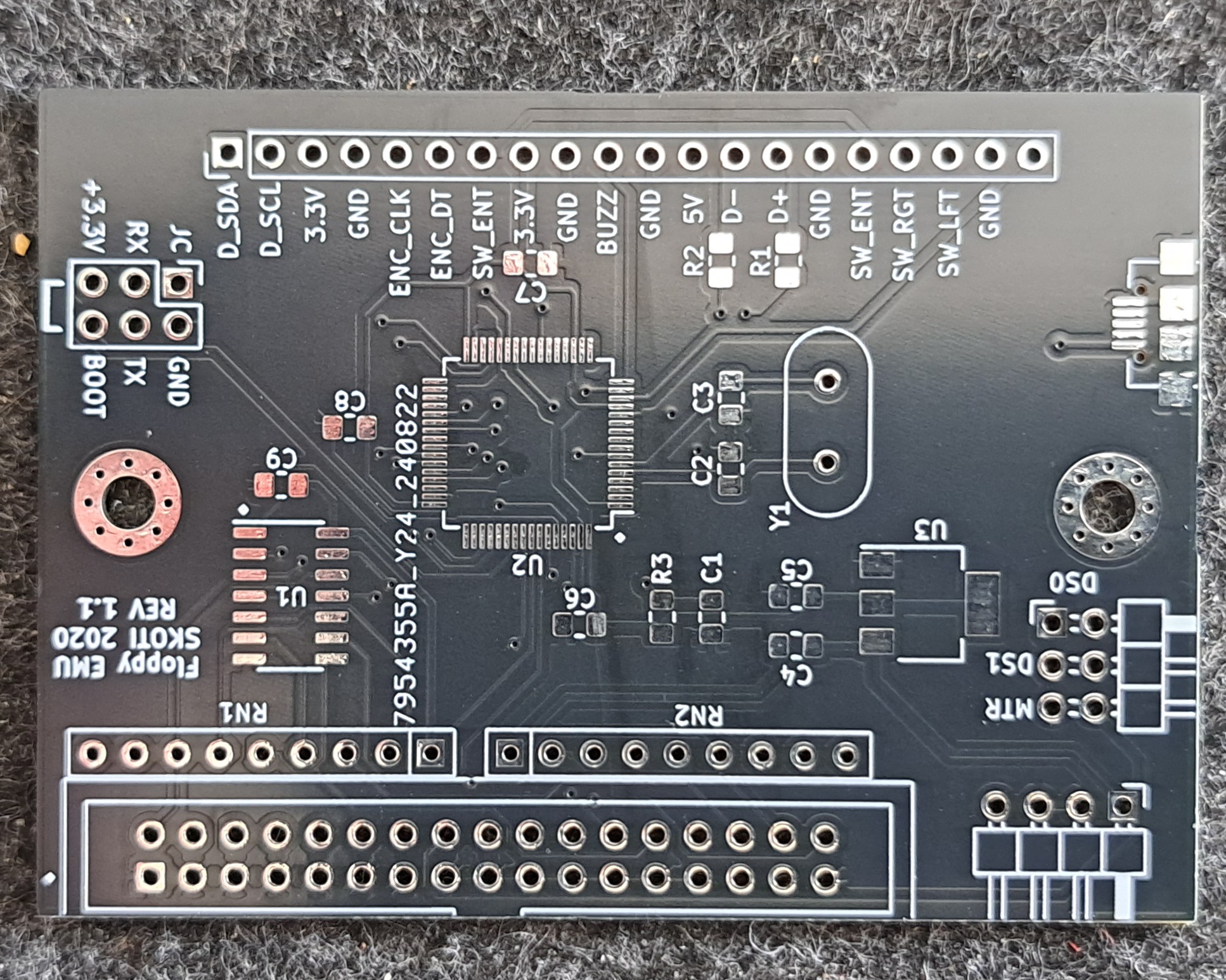 Mini Floppy Emulator - Prozessorplatine Oberseite unbestückt