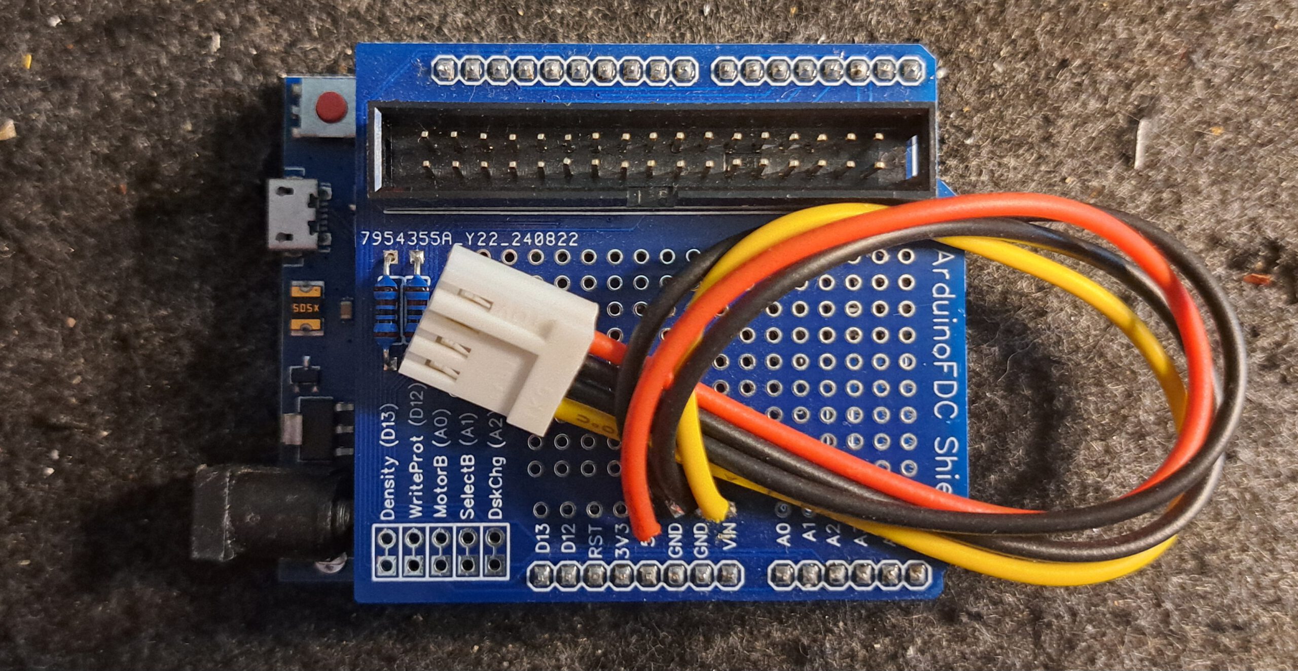 FDC USB Floppy Disk Controller – ArduinoFDC Shield auf Arduino Uno
