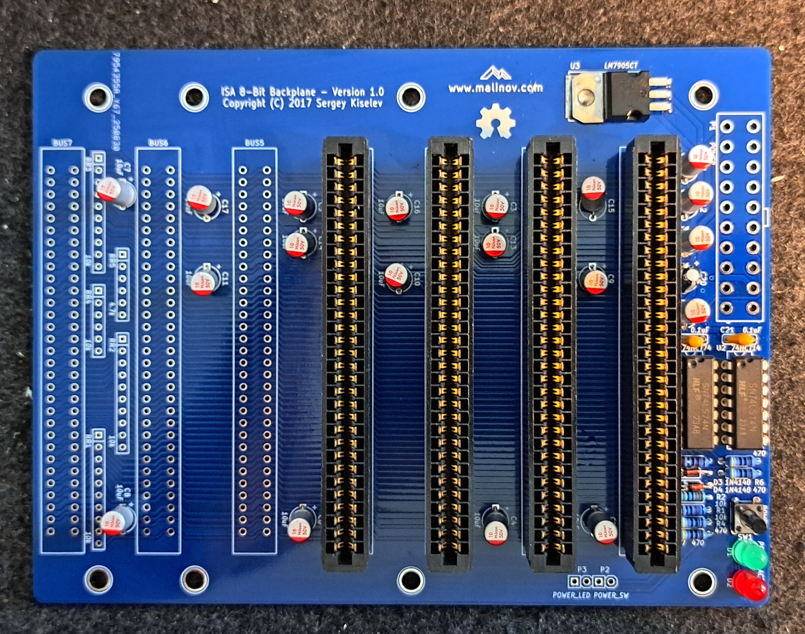 ISA Backplane - Vorderseite