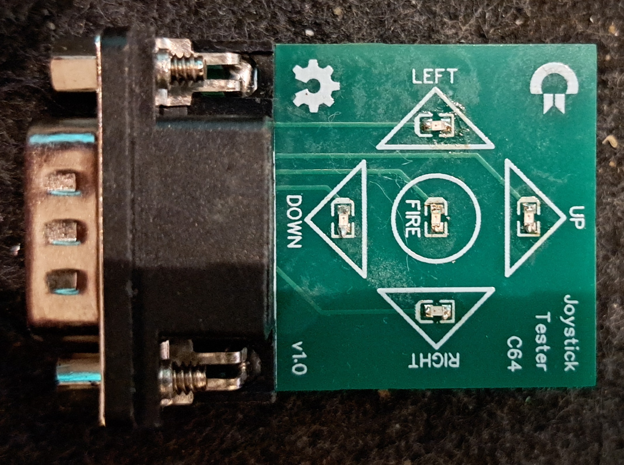 Sub-D 9 Joystick Tester - Oberseite 