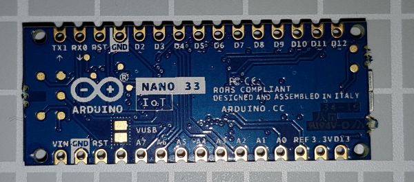 Nano 33 Iot von unten