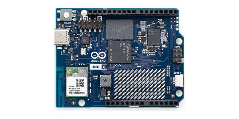 Arduino UNO Q (Bild: Arduino, store.arduino.cc, mit weißem Rand ins Querformat gesetzt)