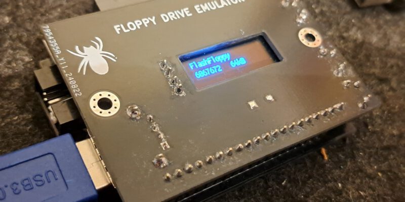 Mini Floppy Emulator - fertig aufgebaut mit FlashFloppy PC Tiny