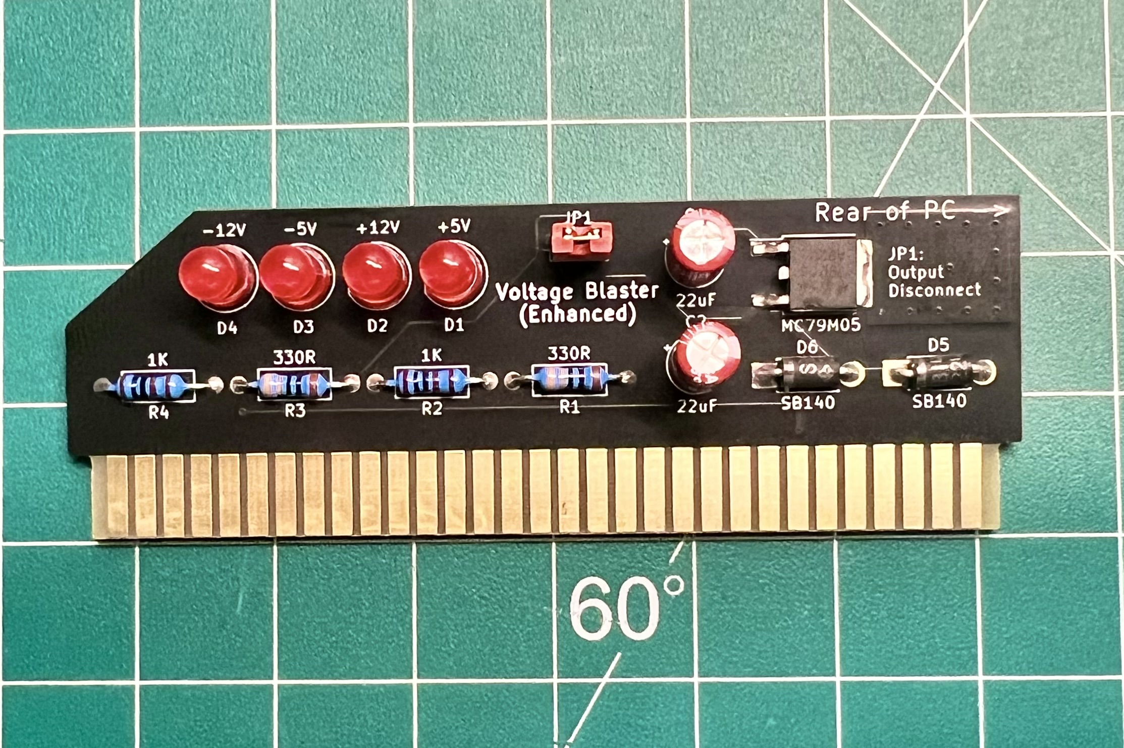 Enhanced Voltage Blaster V2.0, fertig bestückt (Bild: Chad Ross, github.com/chadr/Enhanced-Voltage-Blaster)