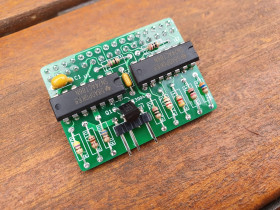 EGA Mono Composite Adapter, aufgebaute Platine für den EGA-Feature-Connector