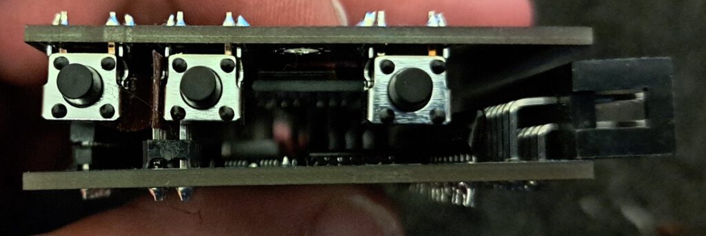 Mini Floppy Emulator - Vorderseite mit den drei Tastern