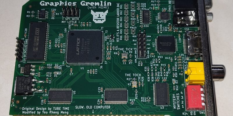 Graphics Gremlin HDMI, bestückte Platine (Bild: Yeo Kheng Meng, GitHub yeokm1/graphics-gremlin-hdmi, Lizenz nicht angegeben)