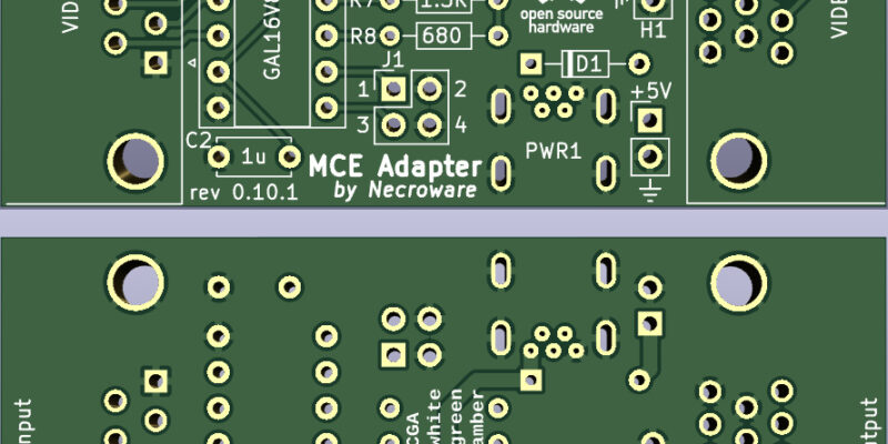 MCE Adapter, Platine (Bild: Necroware, GitHub necroware/mce-adapter, Lizenz für das Foto nicht angegeben)