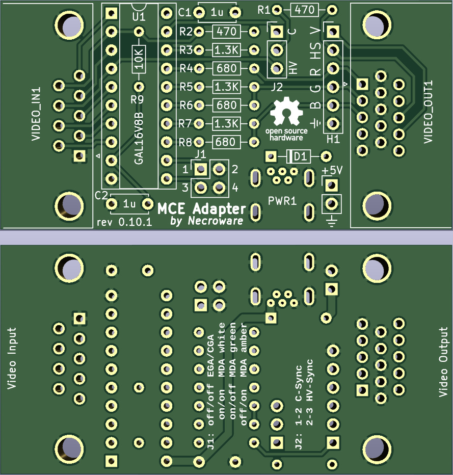 MCE Adapter, Platine (Bild: Necroware, GitHub necroware/mce-adapter, Lizenz für das Foto nicht angegeben)