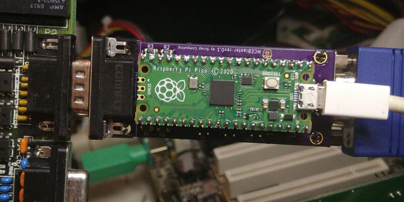 MCE Blaster, bestückte Platine (Bild: Scrap Computing, GitHub scrapcomputing/MCEBlaster, Lizenz für das Foto nicht angegeben)
