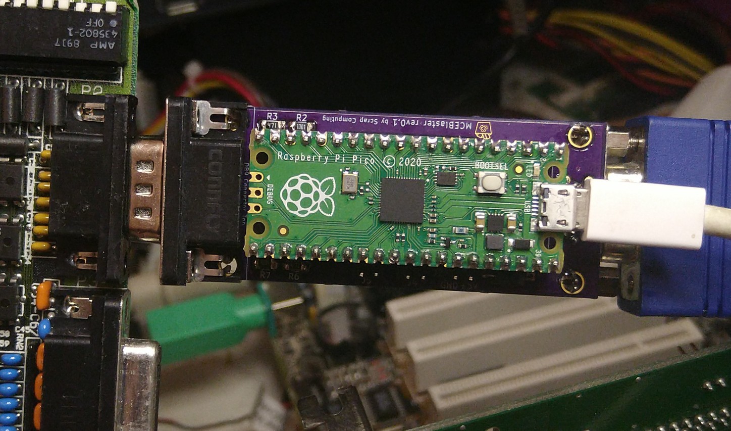 MCE Blaster, bestückte Platine (Bild: Scrap Computing, GitHub scrapcomputing/MCEBlaster, Lizenz für das Foto nicht angegeben)