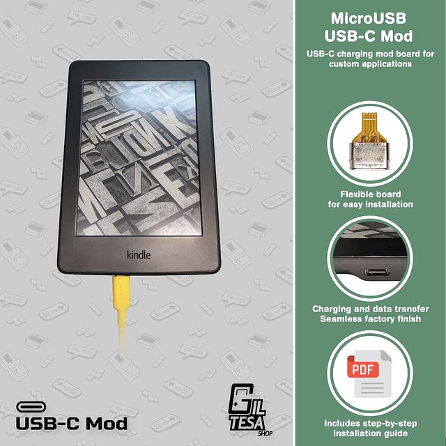 MicroUSB to USB-C Mod – flexible Ersatzplatine von giltesa (Quelle: lectronz.com/giltesa)