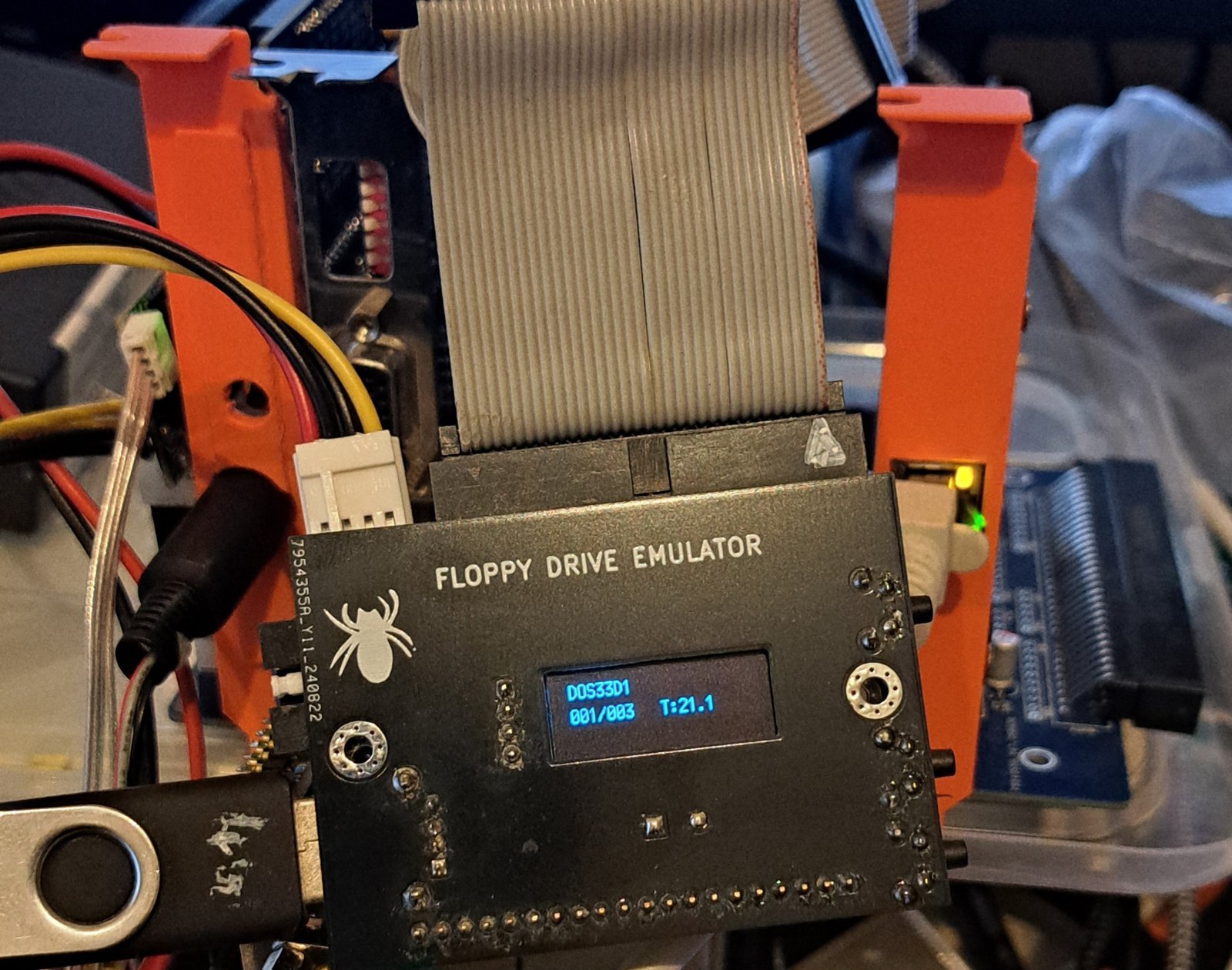 Mini Floppy Emulator am 8088 mit dem 8-Bit-ISA-FDC von Kiselev - bootet DOS 3.3 vom Image