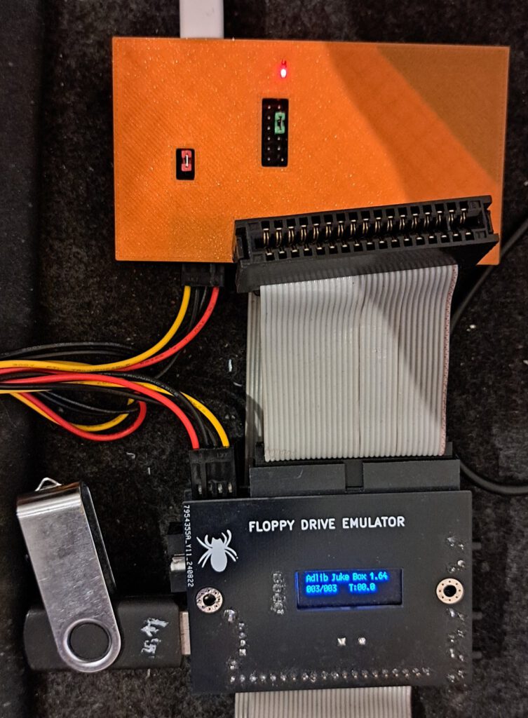 Mini Floppy Emulator mit FlashFloppy PC Tiny am Greaseweazle