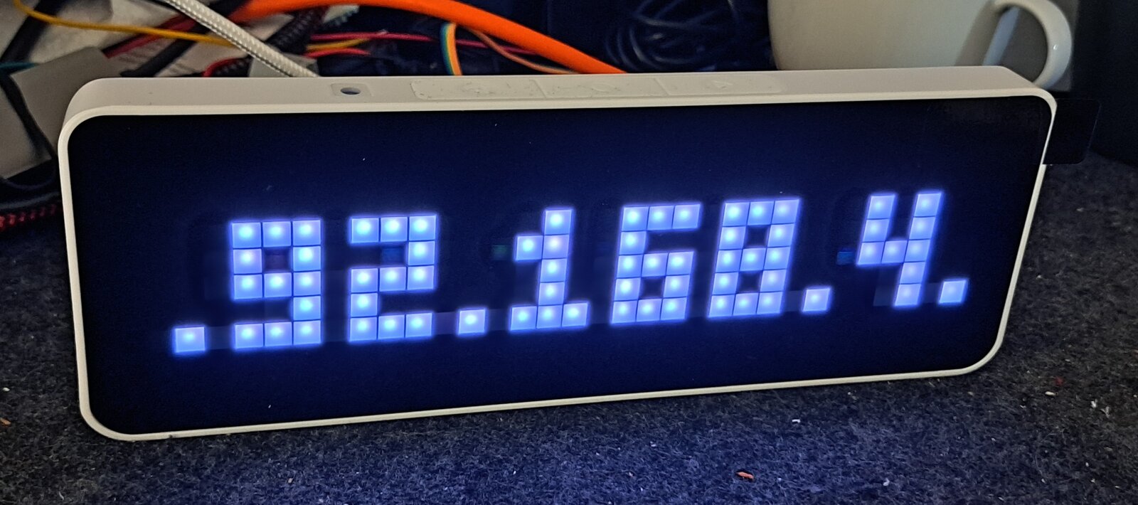 Pixelanzeige mit laufender IP-Adresse 192.168.4.1
