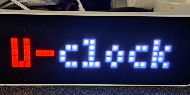 Ulanzi TC001 zeigt beim Start U-clock
