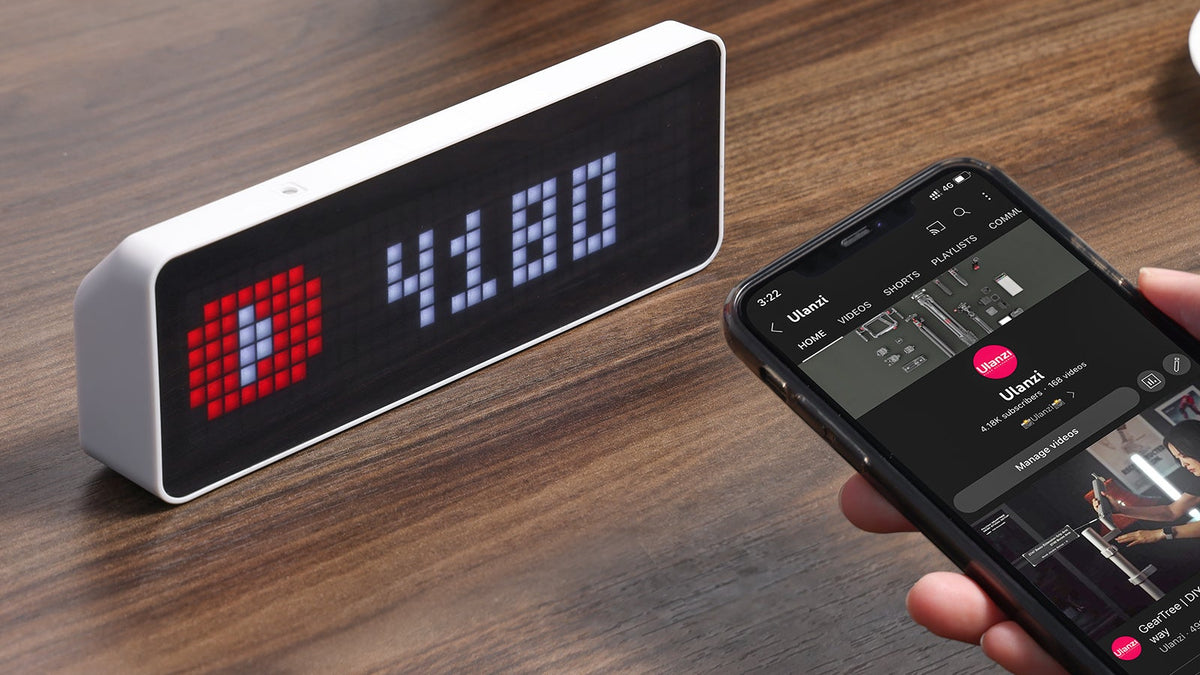 Ulanzi TC001 Smart Pixel Clock mit Follower-Anzeige (Bild: Ulanzi, ulanzi.com)