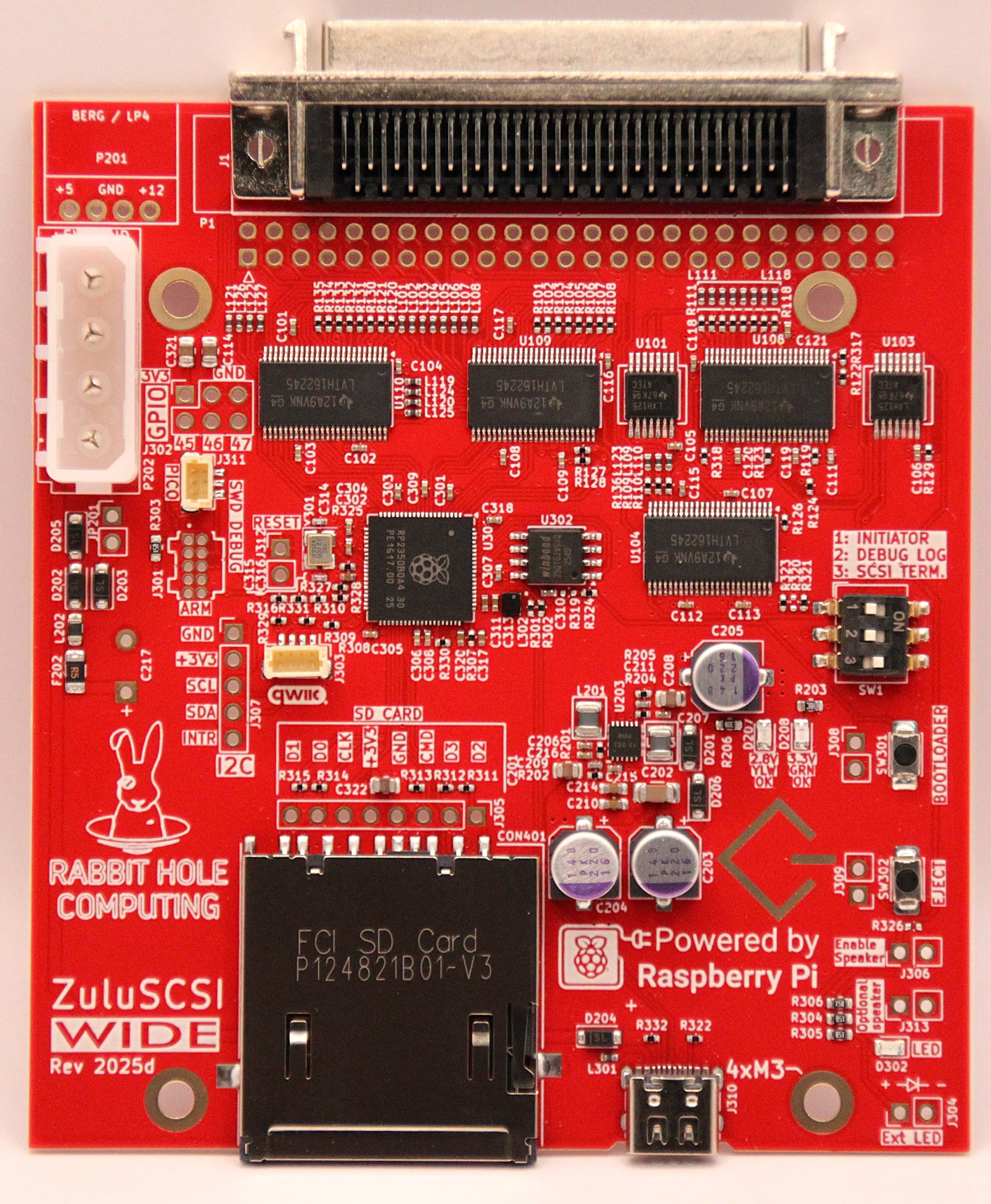 ZuluSCSI Wide Rev 2025d (Bild: Rabbit Hole Computing)